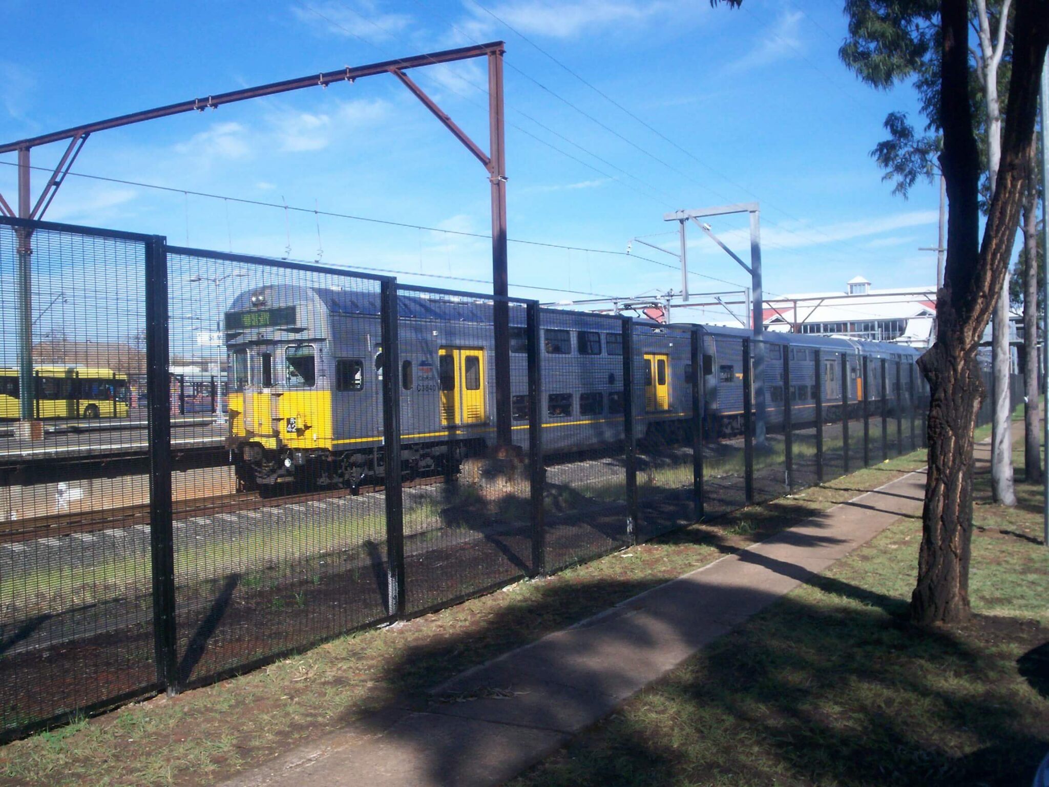 RJL Commercial Fencing and Gates — Corromesh 358 weld mesh fencing protecting a rail corridor