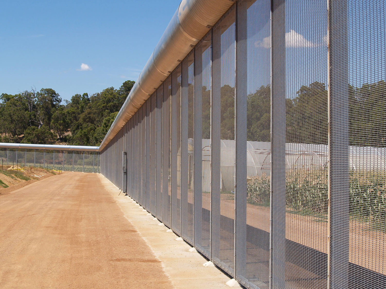 RJL Commercial Fencing and Gates — Securemax 358 anti-climb mesh perimeter with curved anti-climb topping